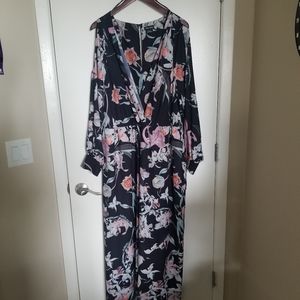 City Chic Cold Shoulder Floral Maxi Dress